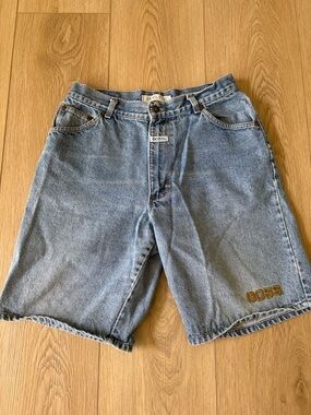 Vintage Hugo Boss BOSS Denim Shorts Men's 34 Blue Jean Shorts Y2K